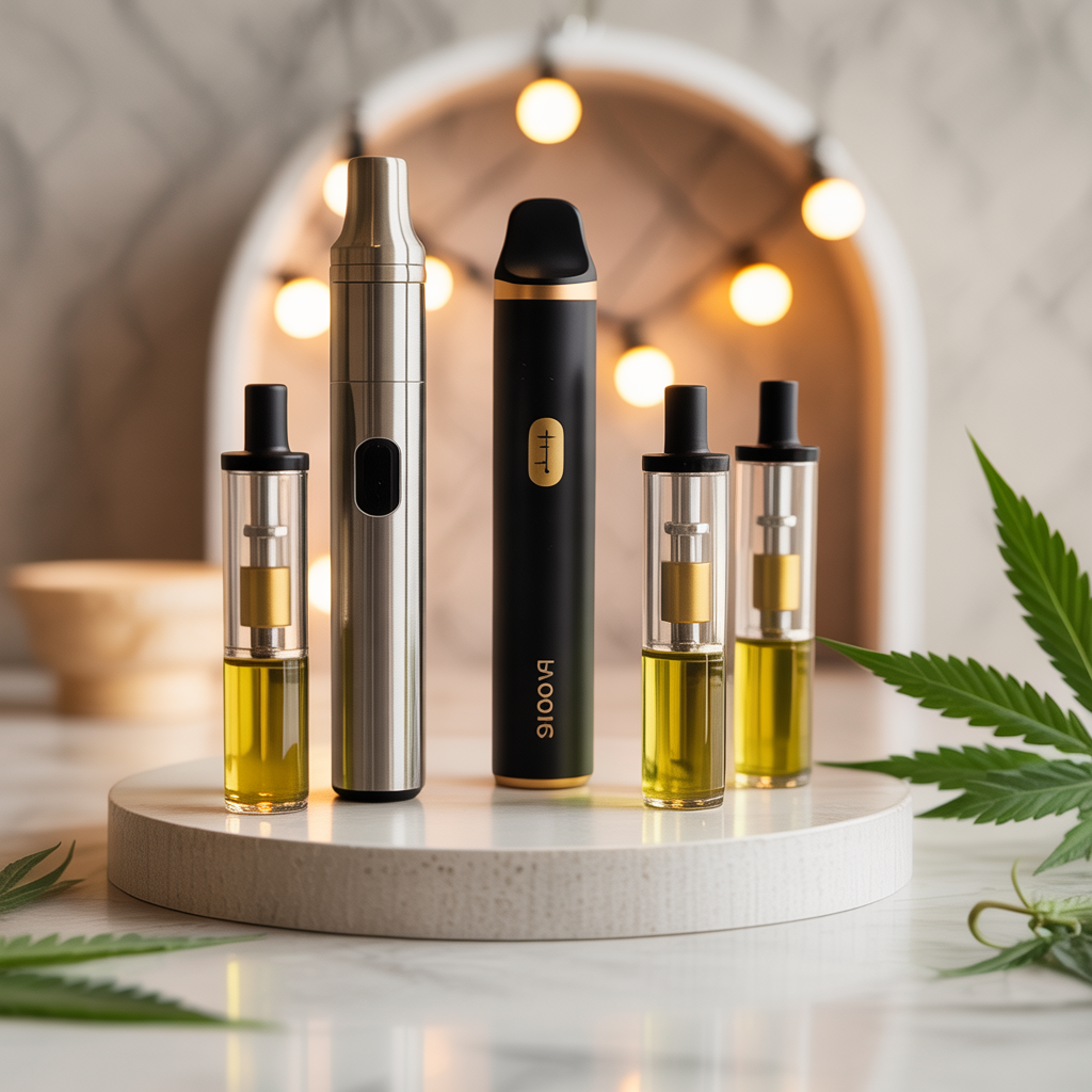 THC vape pen and cartridge options at Huff and Puff Dispensary